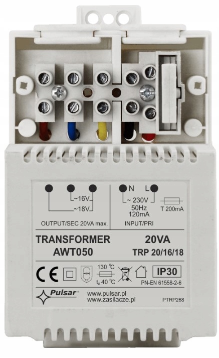 Transformator do central alarmowych Pulsar AWT050