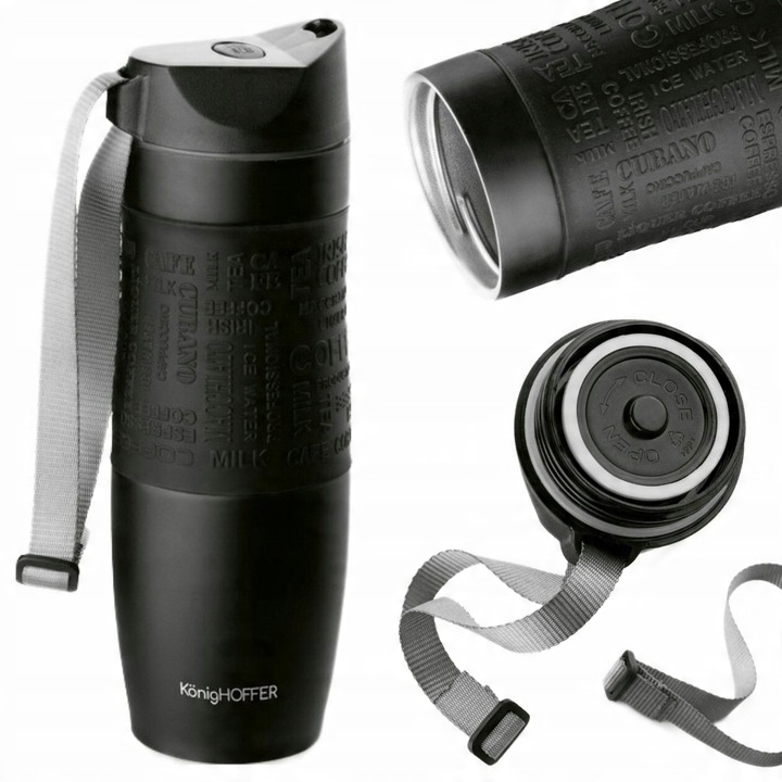 Kubek termiczny Konighoffer Frizo 480 ml czarny
