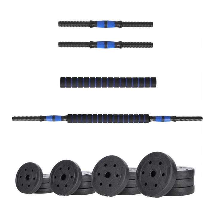 ZESTAW REGULOWANYCH HANTLI + SZTANGA = 30KG