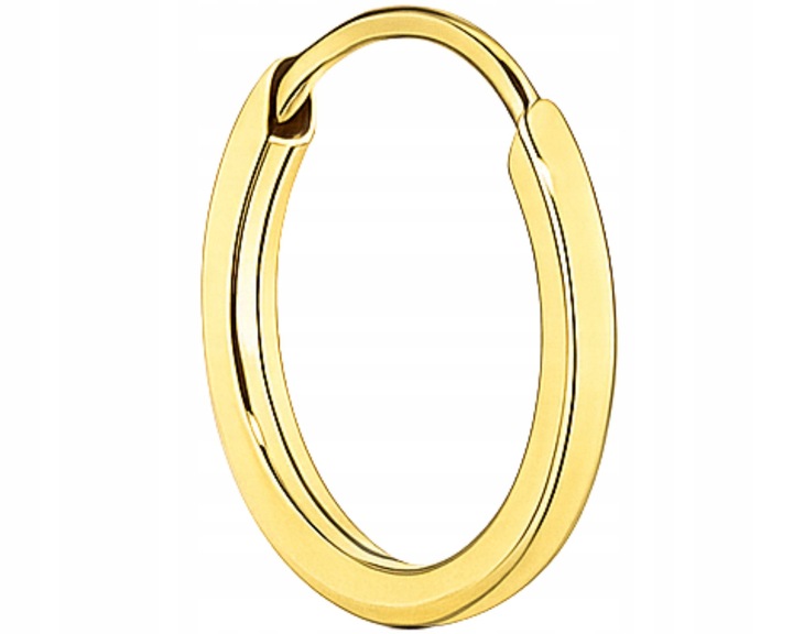 ZŁOTY KOLCZYK KÓŁKO KÓŁECZKO DO UCHA NOSA 1CM HELIX ROOK PIERCING PRÓBA 585