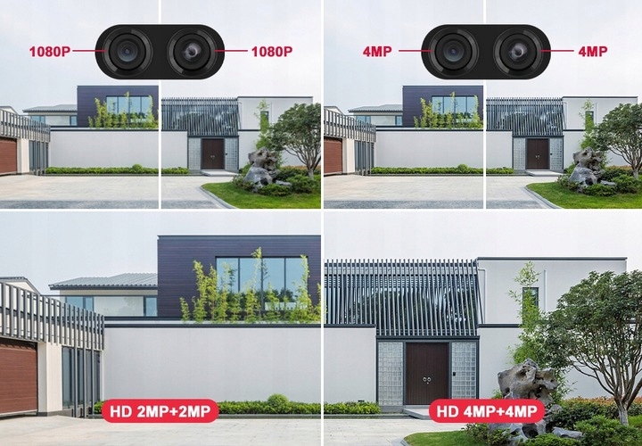 Zewnętrzna obrotowa kamera IP 2w1 8X ZOOM 2x 4MPx WIFI 2K