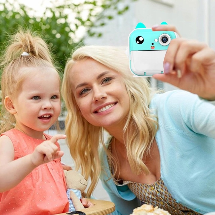 APARAT CYFROWY NATCHMIASTOWY Z DRUKARKĄ DLA DZIECI GRY ROLKI N