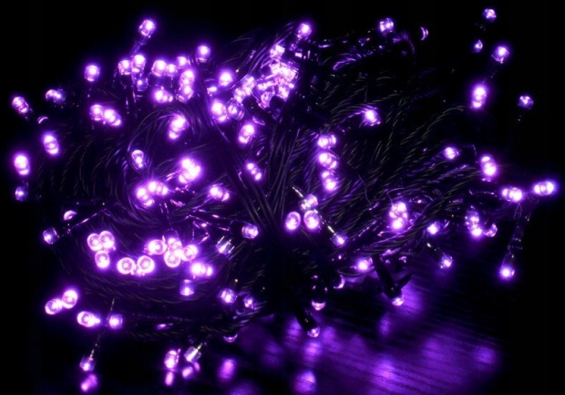 LAMPKI CHOINKOWE 500 LED FIOLETOWE 38M ŚWIATEŁKA NA CHOINKĘ LED ZEWNĘTRZNE