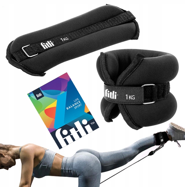 OBCIĄŻNIKI NA KOSTKI RĘCE 1 KG CIEŻARKI NA NOGI NADGARSTKI 2x 1KG