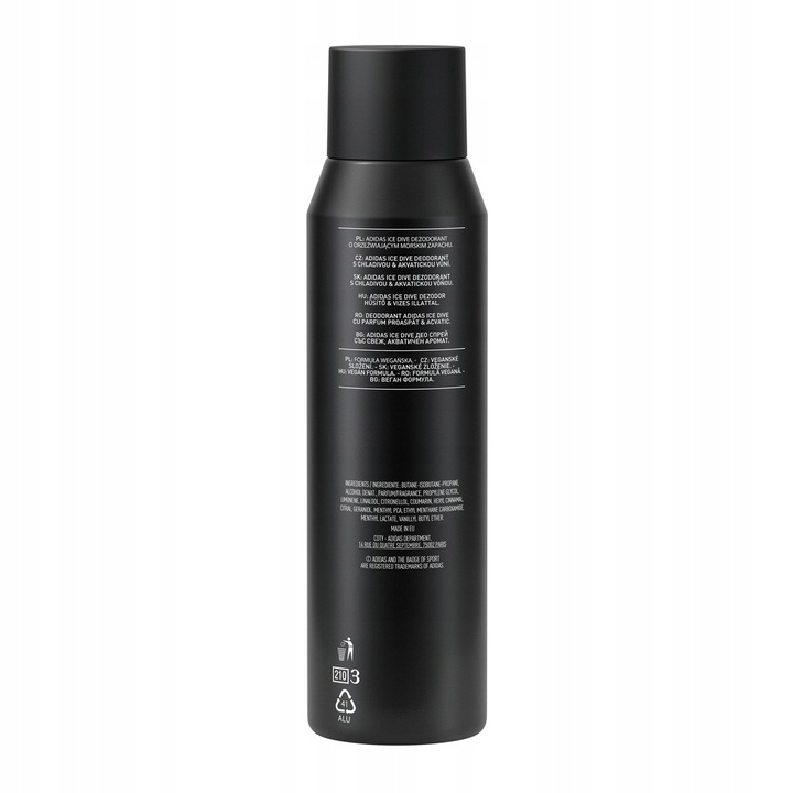ADIDAS ICE DIVE DEZODORANT W SPRAYU DLA MĘŻCZYZN 150 ML