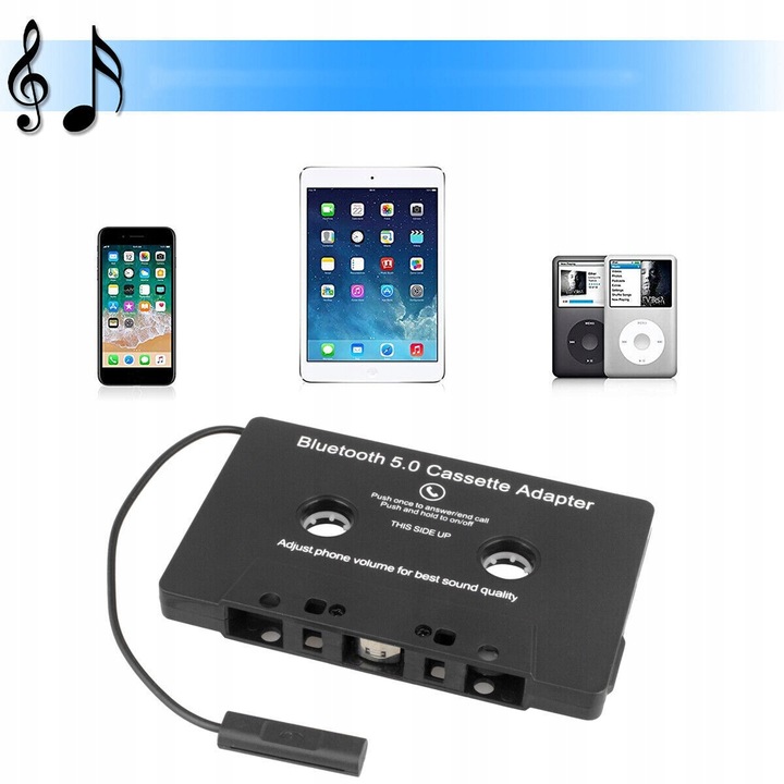 ADAPTER KASETY BLUETOOTH5.0 AUTA AUDIO ODBIORNIK