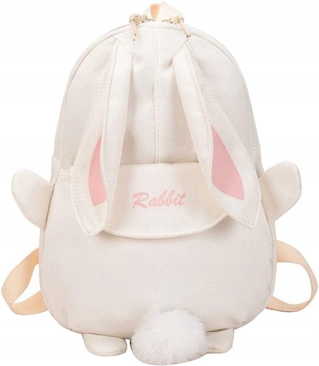 PLECAK DLA DZIECI KRÓLIK Z USZAMI - Biały (kremowy)