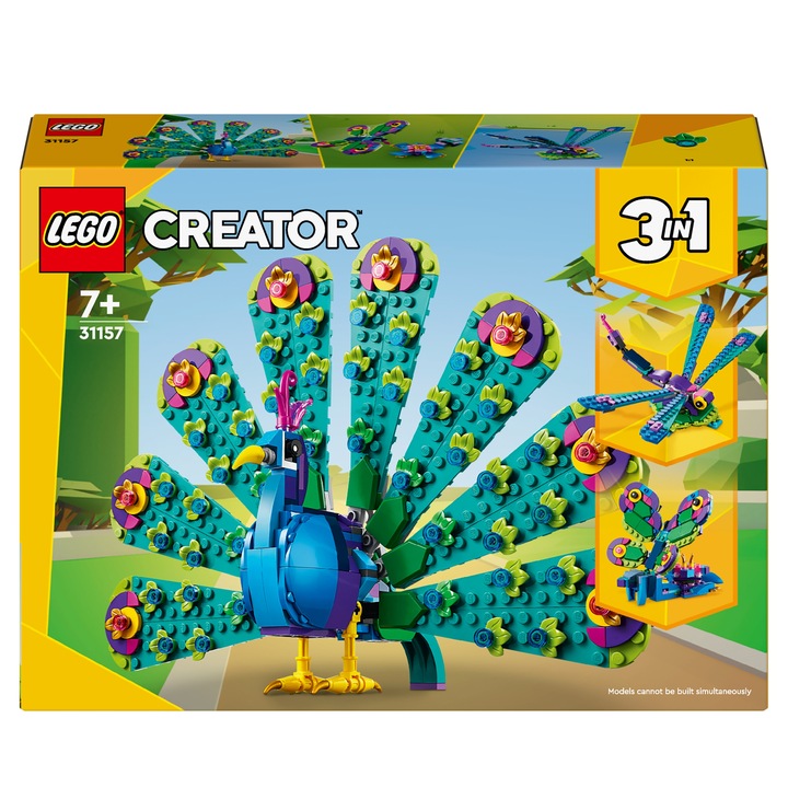 KLOCKI LEGO CREATOR 31157 Egzotyczny Paw 3w1 Motyl Ważka
