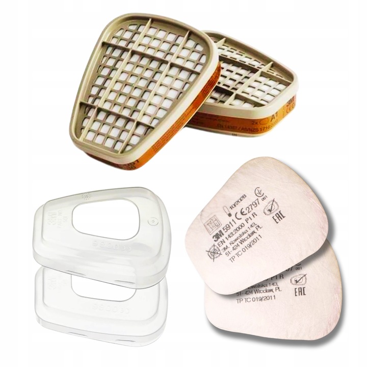 3M 6051 + 5911 3m + 501 pokrywa Zestaw do masek 3m 6200 6300 6900 7503 7502