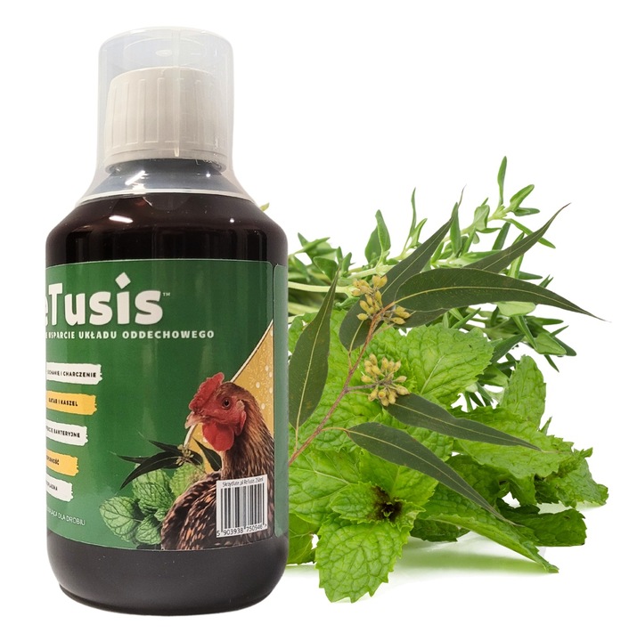 ReTusis 250 ml Zioła na wsparcie dróg oddechowych kur katar mykoplazma MG