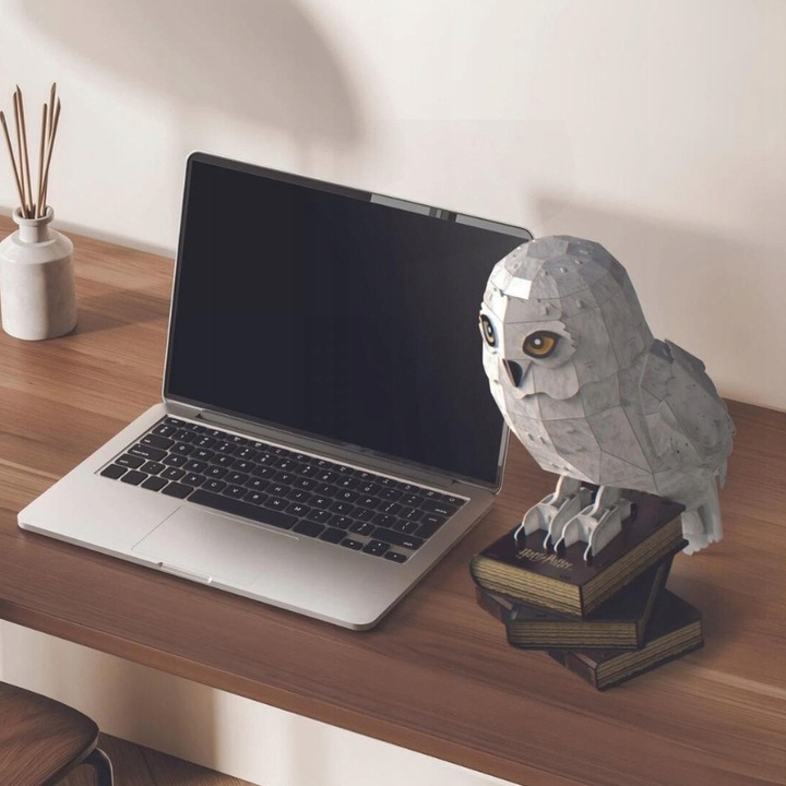 HARRY POTTER PUZZLE 3D FIGURKA MODEL HEDWIGA SOWA DO ZŁOŻENIA 4D BUILD