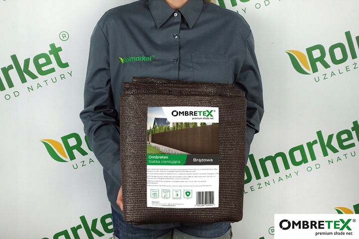 Siatka Cieniująca 1,5x15m 95% 200g Osłona Na Ogrodzenie Płot Brązowa Brąz