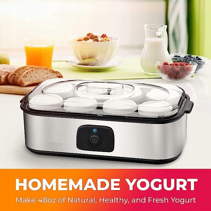 Jogurtownica ZRÓB SOBIE JOGURT DOMOWY x 8 słoiczków bądź i żyj FIT zdrowo