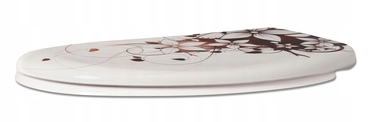 DESKA WC SEDESOWA WOLNOOPADAJĄCA TWARDY DUROPLAST NADRUK ESTIVA WENGE