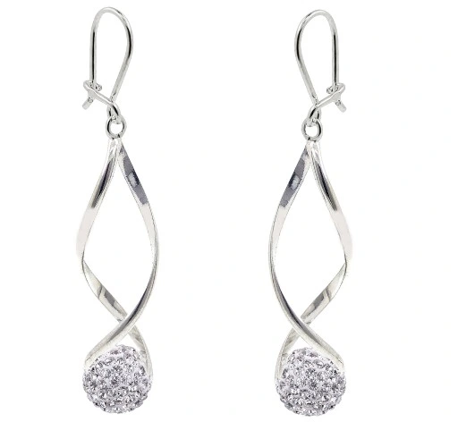 KOMPLET SREBRNY BIŻUTERII 925 DAMSKI Z CYRKONIAMI SWAROVSKI + GRAWER GRATIS