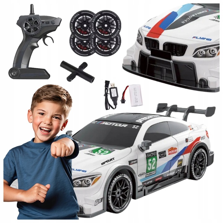 SAMOCHÓD ZDALNIE STEROWANY RC Drift Duży 4x4 AUTO NA PILOT DO DRIFTU LED