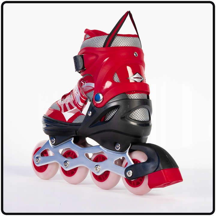 ROLKI REGULOWANE DLA DZIECI CHŁOPCA 30-33 CZARNO CZERWONE DZIECIĘCE