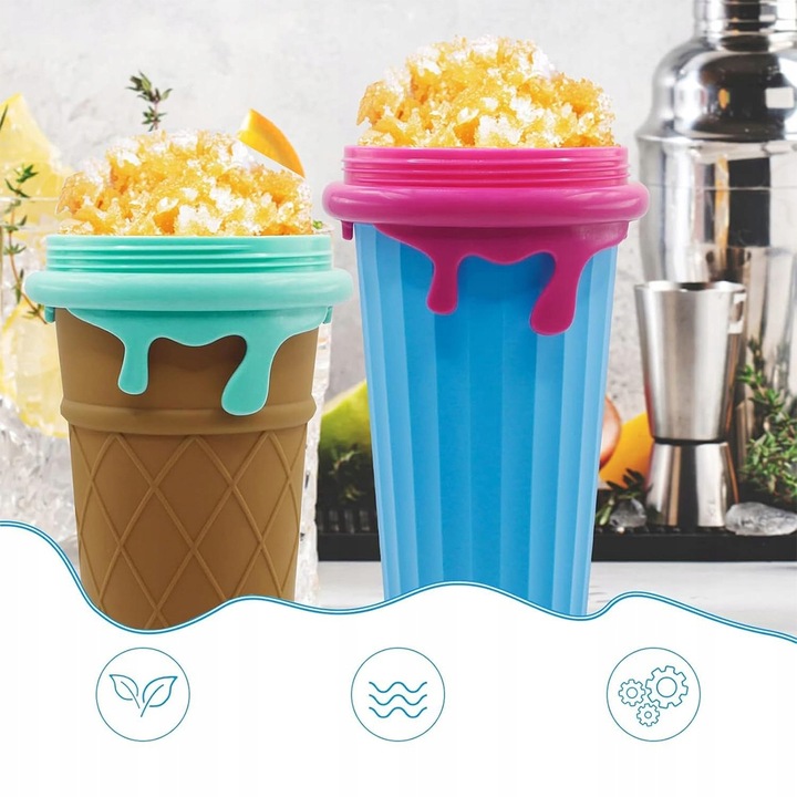 2X kubek Do Robienia Lodów Slushy na prezent 500ml
