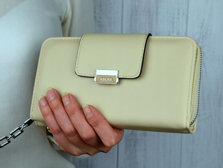 PORTFEL DAMSKI PODWÓJNY NA ZAMEK DUŻY organizer pojemny