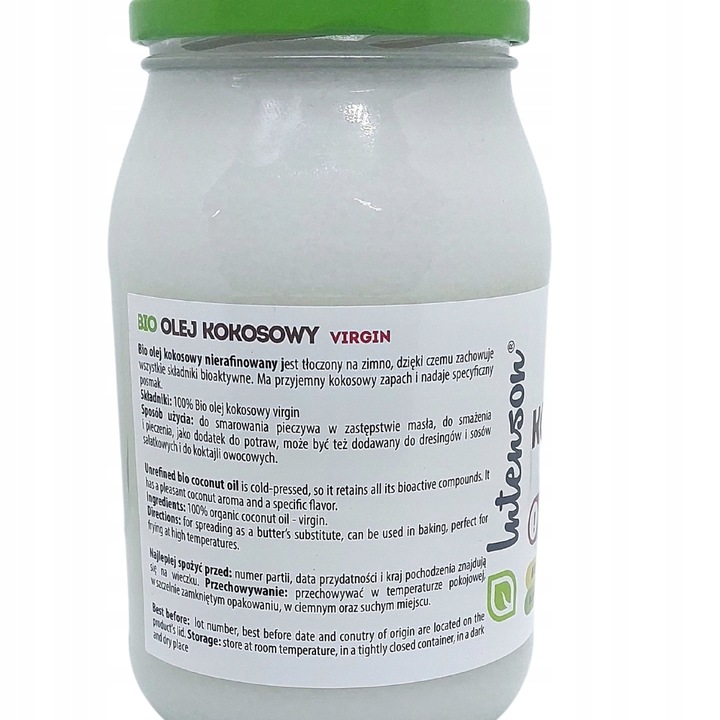 Olej kokosowy nierafinowany Intenson 900 ml