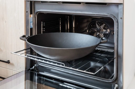 PATELNIA ŻELIWNA WOK Garnek duża ciężka 36,5 cm