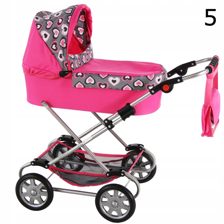 WÓZEK DUŻY DLA LALEK GŁĘBOKI + Pościel+Torebka PL