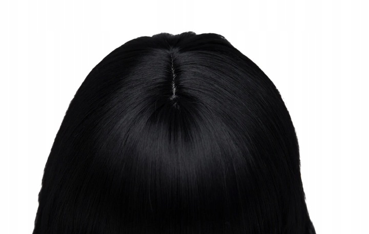 PERUKA DŁUGIE WŁOSY CZARNE KRUCZE FALE BRUNETKA SYNTETYCZNE damskie 70 cm