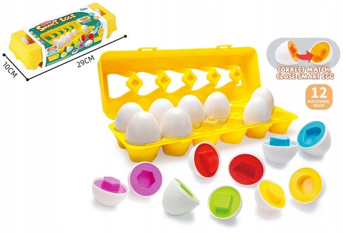 UKŁADANKA LOGICZNA SMART JAJKA SORTER KSZTAŁTY MONTESSORI