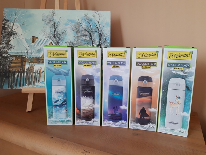 TERMOS dla Dzieci KUBEK TERMICZNY 400ml Bidon Stal