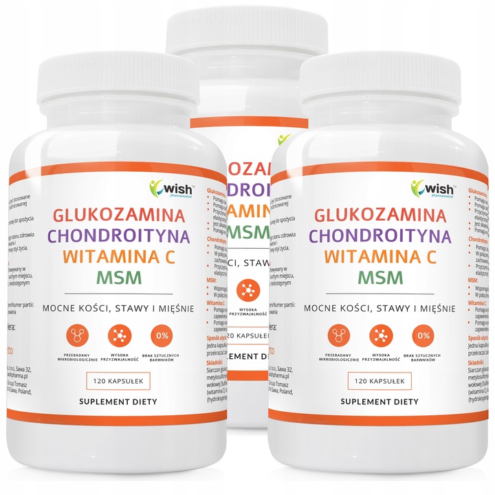 GLUKOZAMINA CHONDROITYNA MSM WITAMINA C Stawy 360k