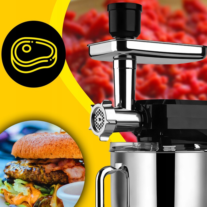 ROBOT KUCHENNY PLANETARNY Z MISĄ BLENDER MASZYNKA DO MIĘSA MIKSER 5w1 3200W