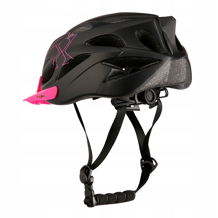 Kask Rowerowy Na Rower Regulowany Wentylowany Z Daszkiem In-mold 58-61 cm