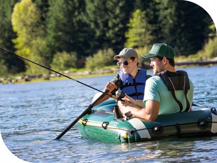 Ponton Wędkarski Seahawk 2os. Intex Pompka + Wiosła 68347 MODEL 2025
