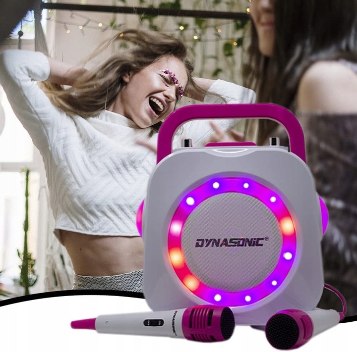 ZESTAW KARAOKE 2 MIKROFONY BLUETOOTH USB SD RADIO