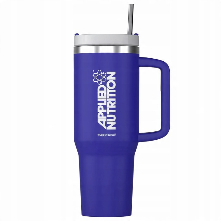 KUBEK TERMICZNY ZE STALI NIERDZEWNEJ ZE SŁOMKĄ DO SAMOCHODU TERMOS 1200ml