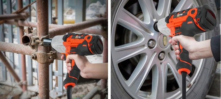 KLUCZ UDAROWY DO KÓŁ ELEKTRYCZNY 650W 750Nm 1/2" MOCNY Z ZESTAWEM NASADEK