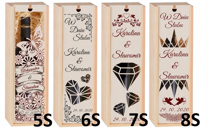 PUDEŁKO SKRZYNKA NA WINO GRAWER PREZENT ŚLUB PRIM