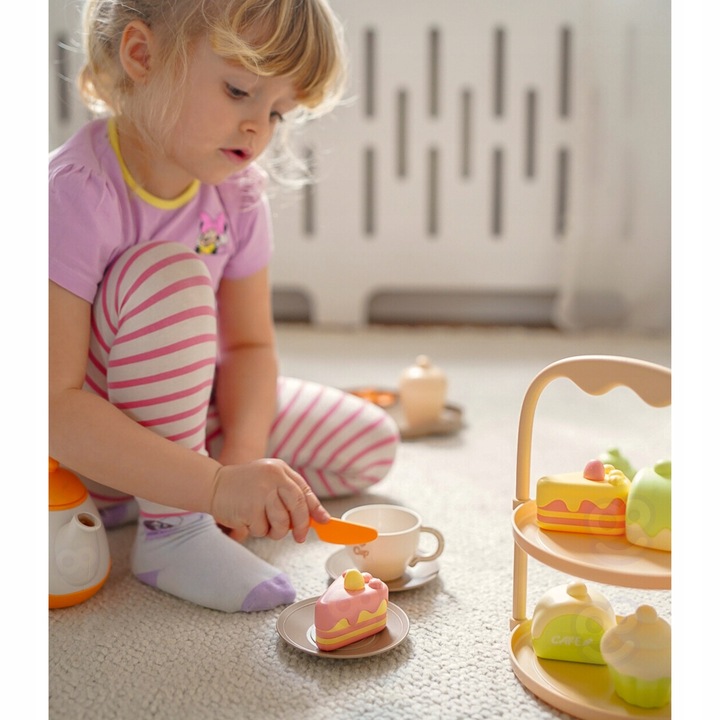 SERWIS ZESTAW DO HERBATY KAWY DESER FILIŻANKI AKCESORIA 25 EL. WOOPIE