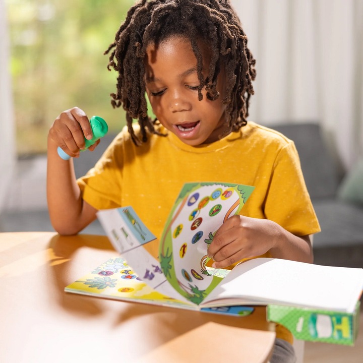 Naklejki dla dzieci Książeczka ze stempelkiem Dinozaury Sticker WOW Melissa