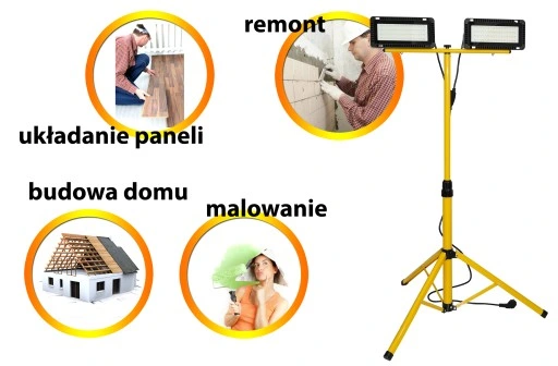 REFLEKTOR HALOGEN LED 2x40W NA STATYWIE STOJAK