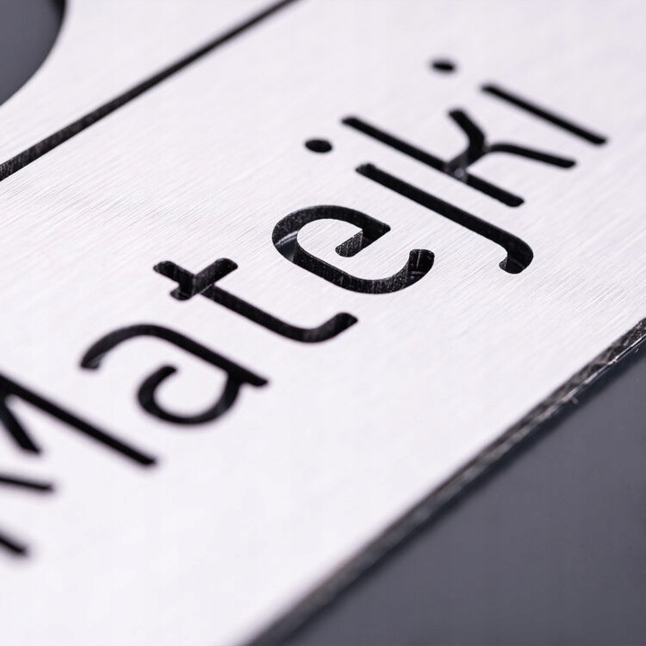 NOWOCZESNA TABLICZKA ADRESOWA Z NUMEREM DOMU ALUMINIUM 32x32cm NUMER NA DOM