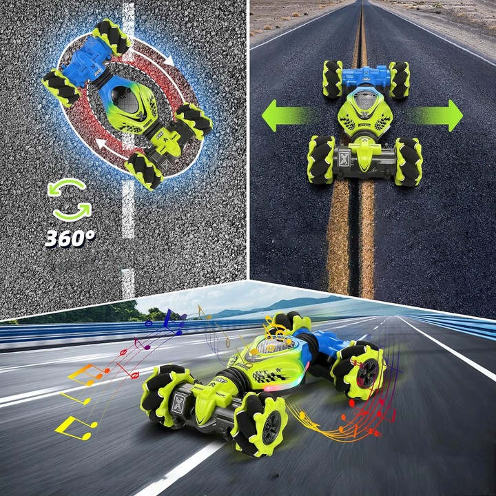 SAMOCHÓD STEROWANY RĘKĄ GESTAMI 4X4 LED + PILOT 2 W 1 GARNITUR