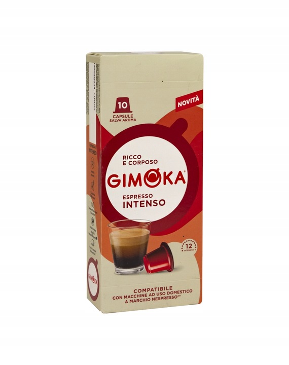 Kawa kapsułki Nespresso GIMOKA zestaw 100 sztuk