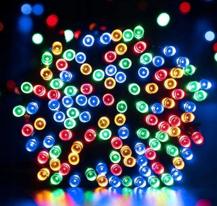 LAMPKI CHOINKOWE 1000 LED FLASH ZEWNĘTRZNE WEWNĘTRZNE ŚWIĄTECZNE MULTIKOLOR