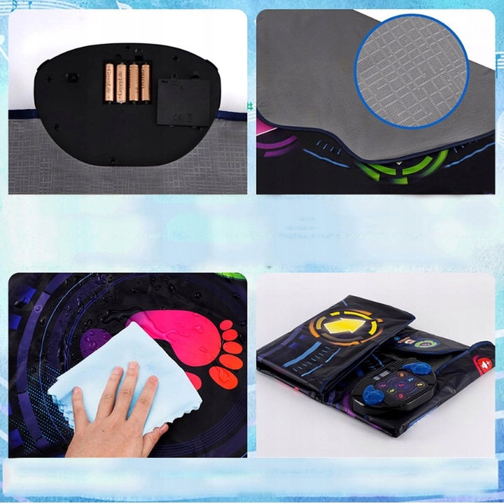 MUZYCZNA MATA DO TAŃCA DLA DZIECI MUZYKA GRA BLUETOOTH 5 TRYBA 9 POZIOM
