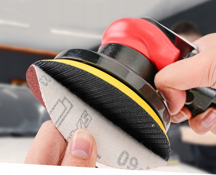 SZLIFIERKA OSCYLACYJNA PNEUMATYCZNA MIMOŚRODOWA DREWNA METALU 125mm 2,5mm