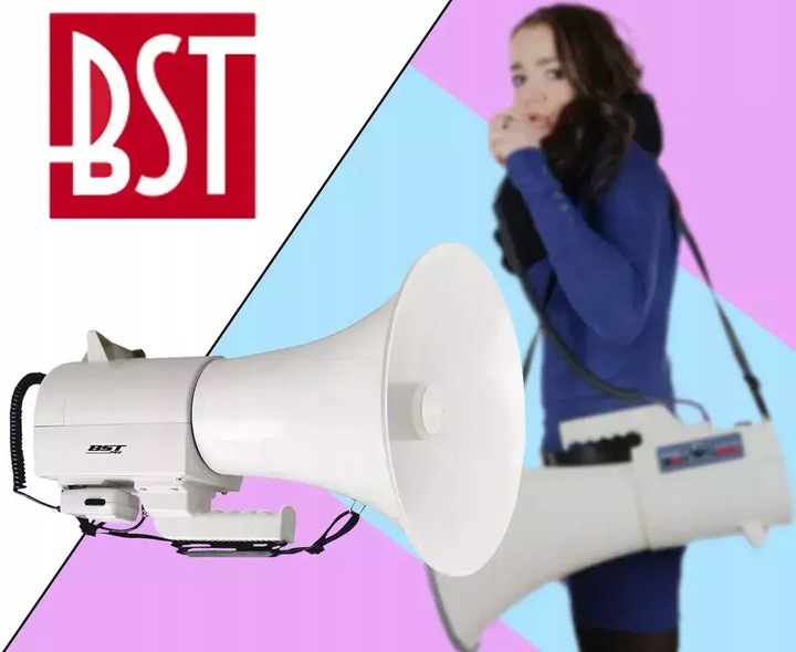 Mocny MEGAFON 45W bateria MEGA-PRO60 USB SD BST