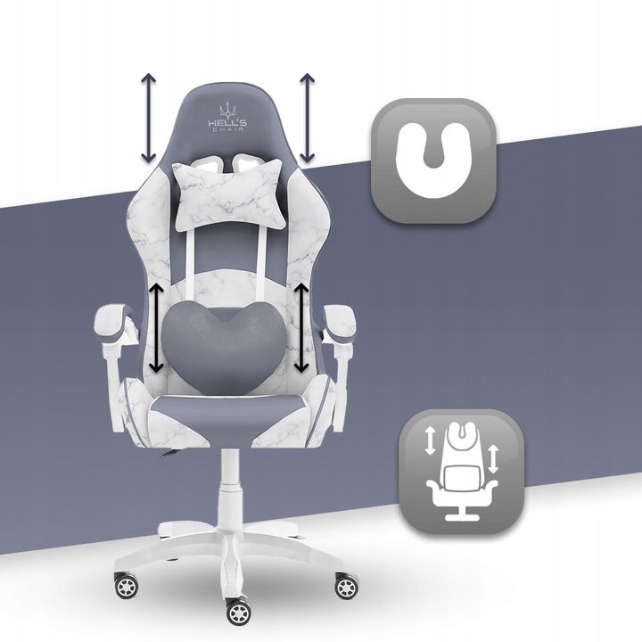 FOTEL GAMINGOWY DLA GRACZA BIUROWY HELL'S