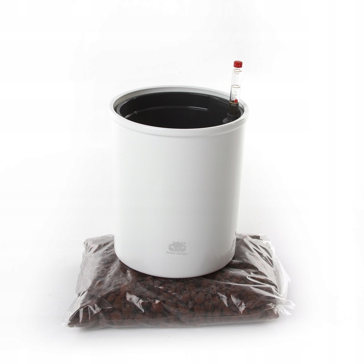 komplet do hydroponiki doniczka biała CORONA 15/19