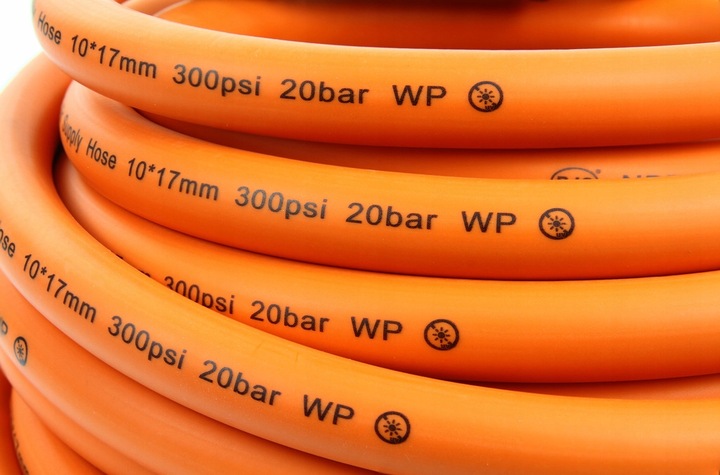 PRZEWÓD ZAKUWANY PNEUMATYCZNY DO KOMPRESORA WĄŻ CIŚNIENIOWY NBR 10x17mm 10m